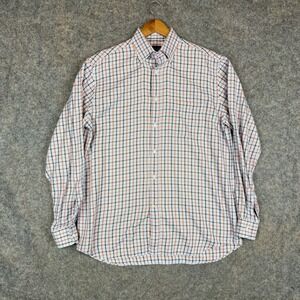 Paul Shark Shirt Mens Large Check Striped Button Up Yachting Made In Italy